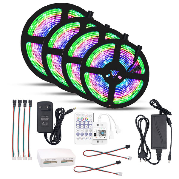 2021 New Wifi Music Sync Dream Color LED 20M Smart Strip Light