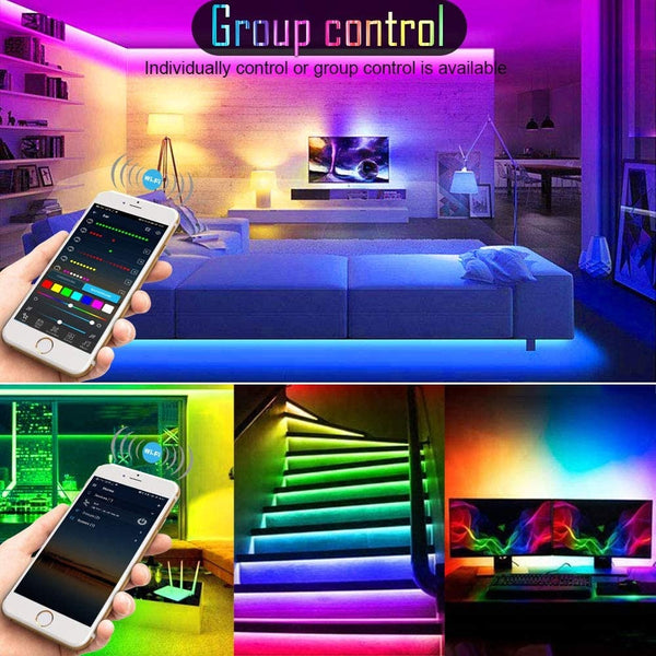 2021 New Wifi Music Sync Dream Color LED 20M Smart Strip Light