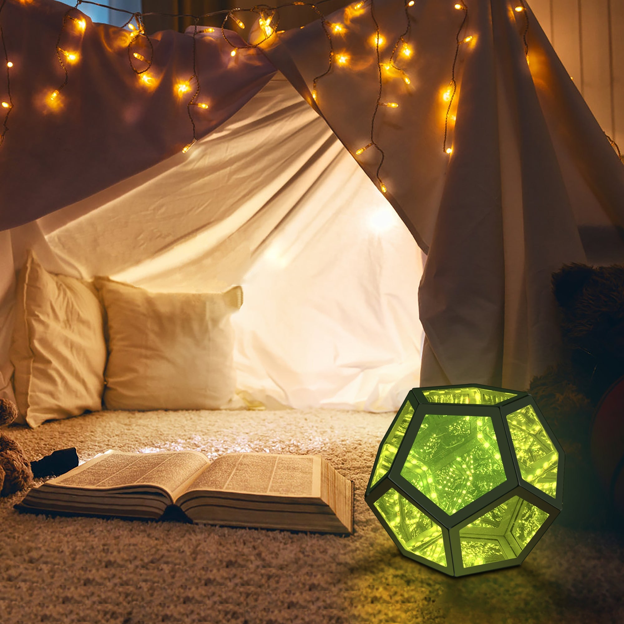 Infinity Dodecahedron Magic Table Lamp