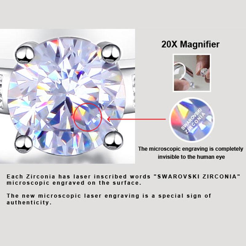 Dancing Stone use Swarovski Zirconia Heart Tear Drop Pendant Necklace 925 Sterli