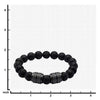 Load image into Gallery viewer, Black Plated and Black Lava Beads Bracelet