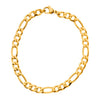 Load image into Gallery viewer, Gold Plated Figaro Chain Bracelet with a lobster closure 5.6mm