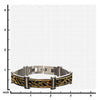 Load image into Gallery viewer, Black Plated with Gold Plated Crown of Thorns Link Small Bracelet