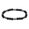 Load image into Gallery viewer, Black Hematite with Antique Steel Beads Bracelet