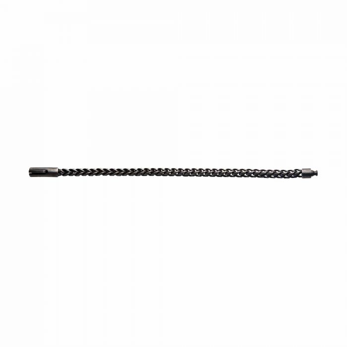 3.8mm Stainless Steel Antiqued Finish Fox Tail Link Chain Bracelet