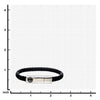 Load image into Gallery viewer, Black Leather with Anchor in Brushed Steel Clasp Bar Bracelet