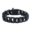 Load image into Gallery viewer, Black Plated Curb Chain Bracelet. 8 1/2 inch long