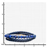Load image into Gallery viewer, Double Wrap Blue Leather with Lapis Beads Bracelet
