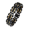 Load image into Gallery viewer, Stainless Steel Mercantile Black and Gold Plated with Adjustable Link Bracelet