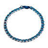 Load image into Gallery viewer, Stainless Steel Blue Plated Curb Cuban Chain with Lobster Clasp