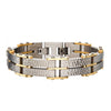 Load image into Gallery viewer, Two Tone Gold Hammered Modern Bracelet