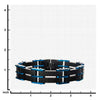 Load image into Gallery viewer, Two Tone Blue Hammered Bracelet with CZ&#39;s