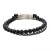 Load image into Gallery viewer, Stainless Steel Gun Metal Bold Box Lava bead Bracelet