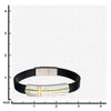 Load image into Gallery viewer, Black Leather with  Steel/Gold Transfiguration Cross Bracelet