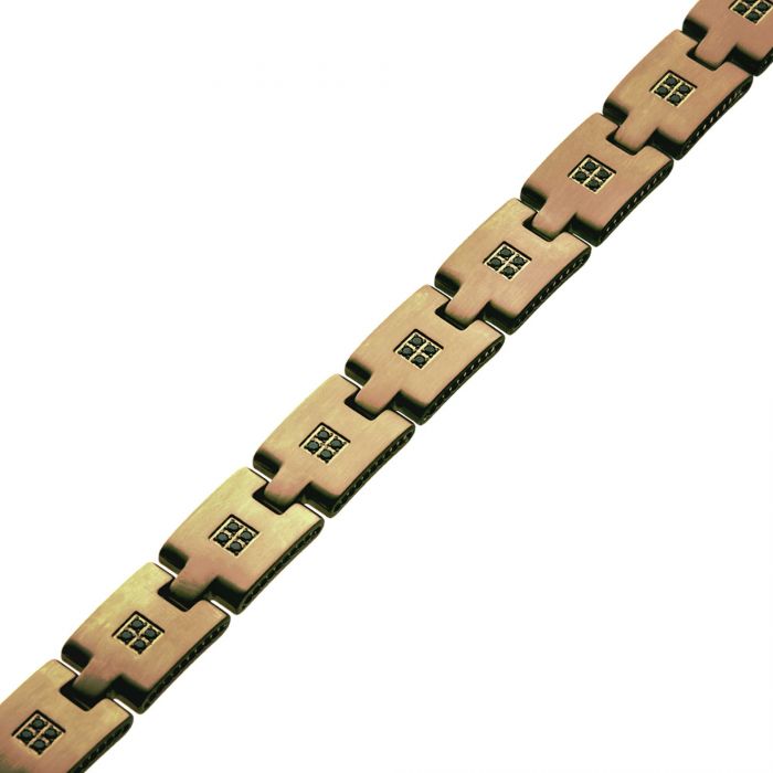 Stainless Steel 1.5mm Black CZ Adjustable Link Bracelet