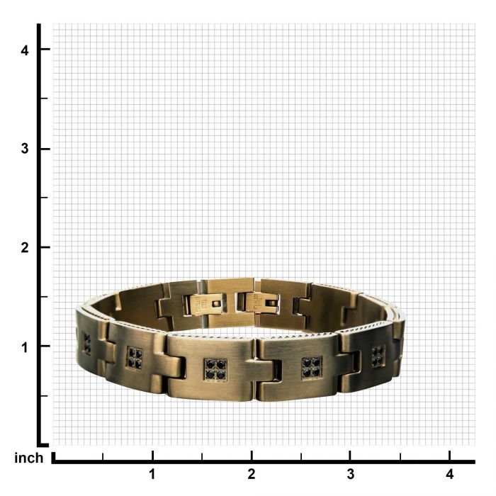 Stainless Steel 1.5mm Black CZ Adjustable Link Bracelet