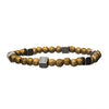 Load image into Gallery viewer, Gold Hematite with Antique Silver Brass Block Bracelet
