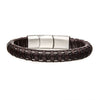 Load image into Gallery viewer, Brown Leather with Steel Clasp Bracelet