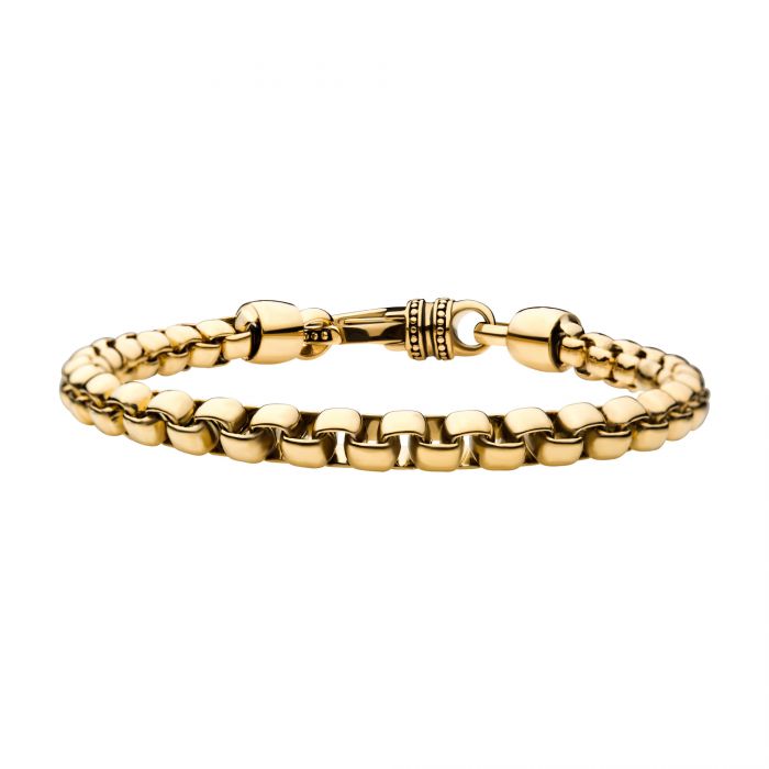 18K Gold Plated Bold Box Chain Bracelet