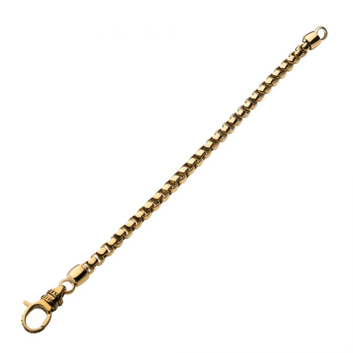 18K Gold Plated Bold Box Chain Bracelet