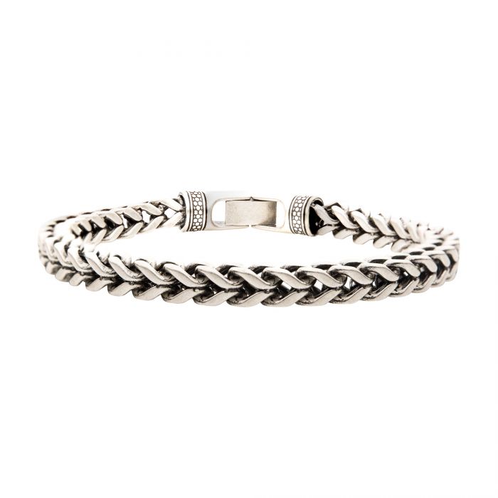 Stainless Steel Silver Plated Franco Chain Bracelet