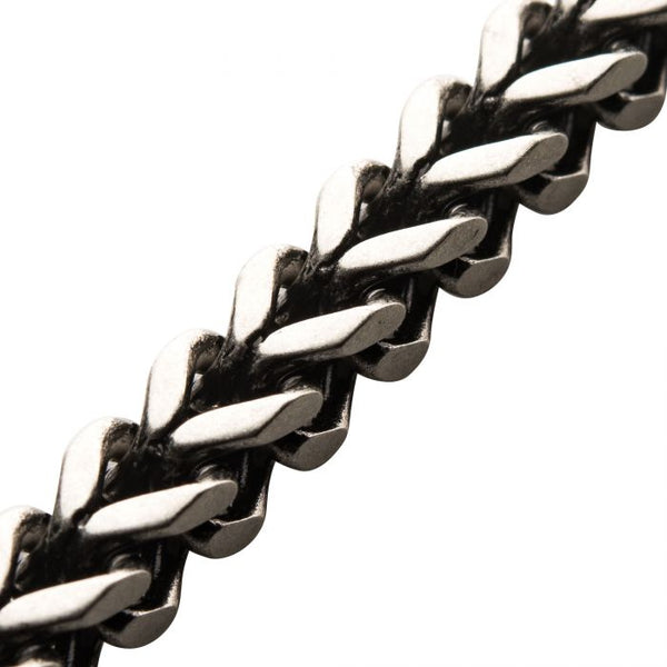 Stainless Steel Silver Plated Franco Chain Bracelet