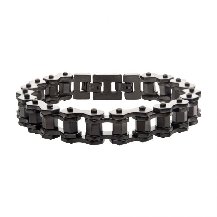 Black Plated Bike Chain Bracelet