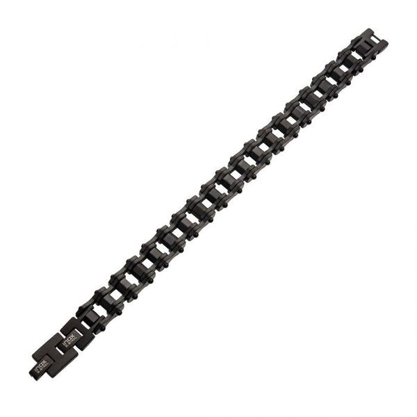 Black Plated Bike Chain Bracelet