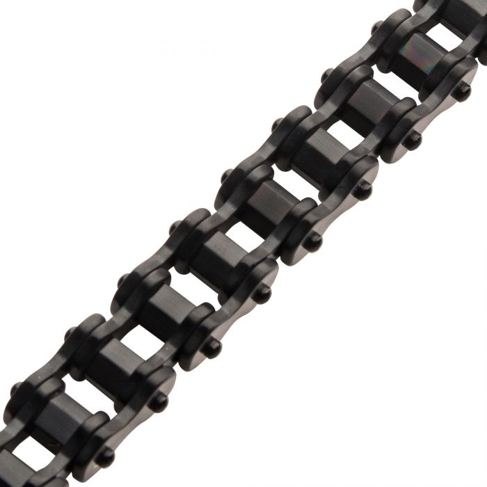 Black Plated Bike Chain Bracelet