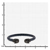 Load image into Gallery viewer, Black Leather with Steel Skull Cuff Bracelet