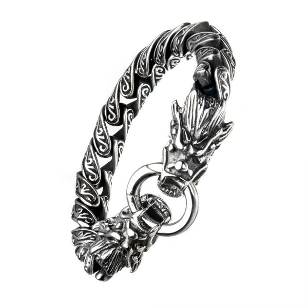 Steel Dragon Bite Bracelet