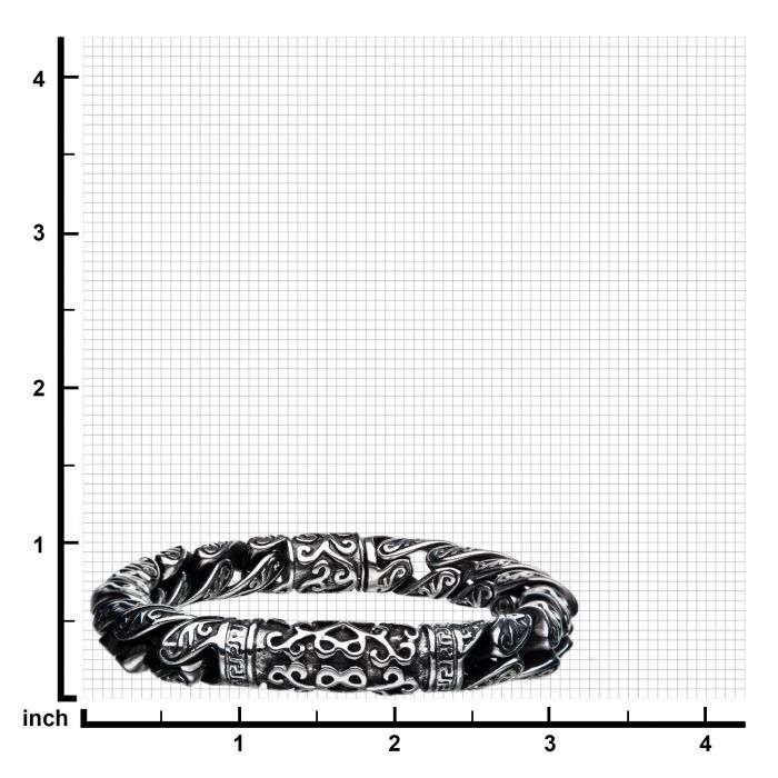 Steel Oxidized Gothic Bracelet