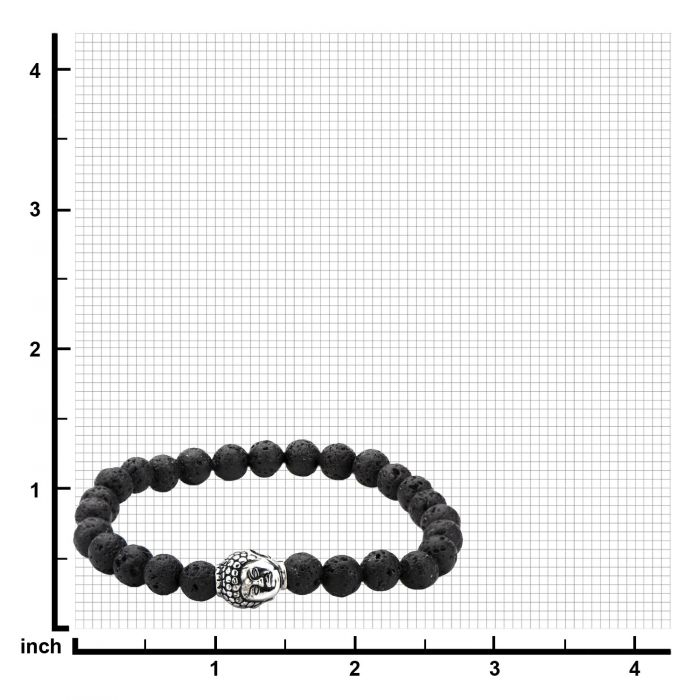 Black Lava Bead Buddha Bracelet