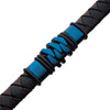 Load image into Gallery viewer, Steel and Blue Plated Brown Leather Bohemian Bracelet