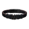 Load image into Gallery viewer, Steel and Black Plated Brown Leather Bohemian Bracelet