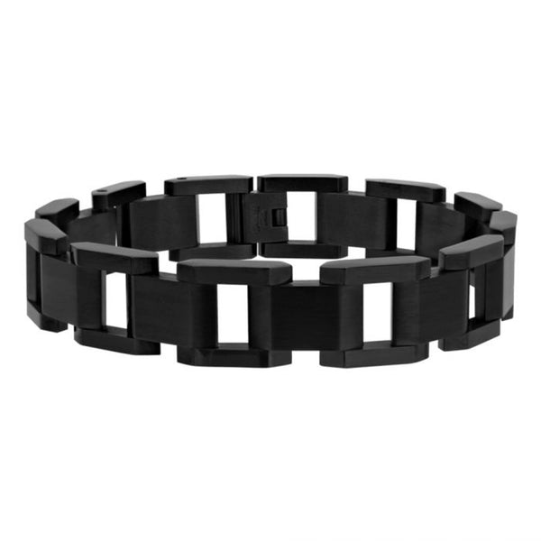 Matte Black Plated Link Bracelet