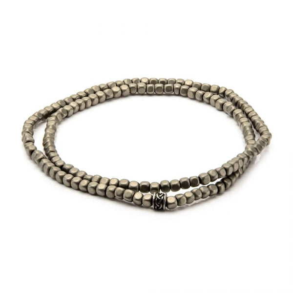 Grey Hematite Stone Bead Bracelet
