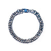 Load image into Gallery viewer, Steel Blue Plated Curb Chain Bracelet