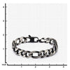 Load image into Gallery viewer, Black Plated Figaro Chain Bracelet