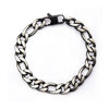 Load image into Gallery viewer, Black Plated Figaro Chain Bracelet