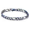 Load image into Gallery viewer, Steel Blue Plated Figaro Chain Bracelet