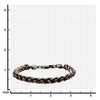 Load image into Gallery viewer, Plated Cappuccino and Black Wheat Chain Bracelet