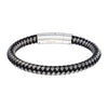 Load image into Gallery viewer, Black and White Thread Braided Woven Bracelet