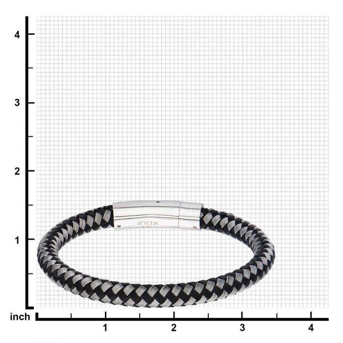 Black and White Thread Braided Woven Bracelet