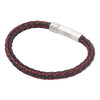 Load image into Gallery viewer, Black and Red Woven Rubber Bracelet
