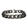 Load image into Gallery viewer, Stainless Steel with Antiqued Finish  Diamond Cut Link and Chain Bracelet