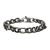 Load image into Gallery viewer, Stainless Steel with Antiqued Finish Figaro Link and Chain Bracelet