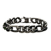 Load image into Gallery viewer, Stainless Steel with Antiqued Finish Figaro Chain and Link Bracelet