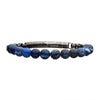 Load image into Gallery viewer, 8mm Sodalite Beads and Box Chain Bracelet