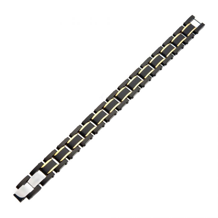Black Plated, Blue Plated and Solid Carbon Fiber Center Link Bracelet